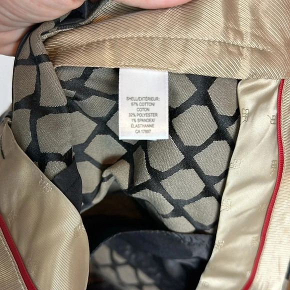 NWOT Banana Republic Camden Fit Jacquard Pant pockets hem slits Mojave/Black - Picture 9 of 11